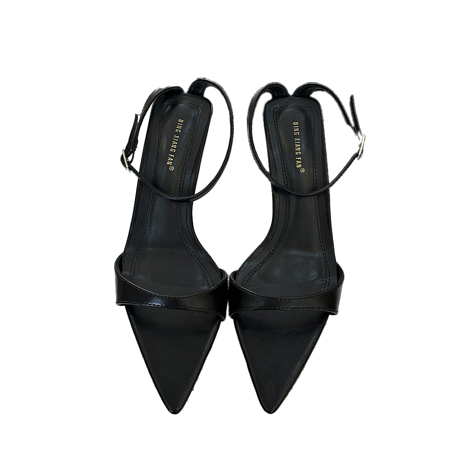 2024 New Women's Simple Design Elegant Comfortable Mid Heel Open Toe Ankle Strap Sandals - Image 5