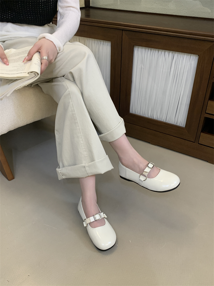 2026 Spring Autumn New Mary Jane Flat Shoes for Women French Retro Round Toe Soft Sole PU Leather - Image 4