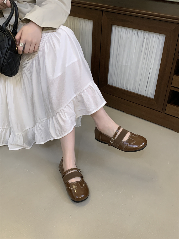 Korean Style Mary Jane Shoes for Women Flat Low Top Round Toe Ballet Shoes Soft Sole Comfortable Grandma Shoes - Image 3